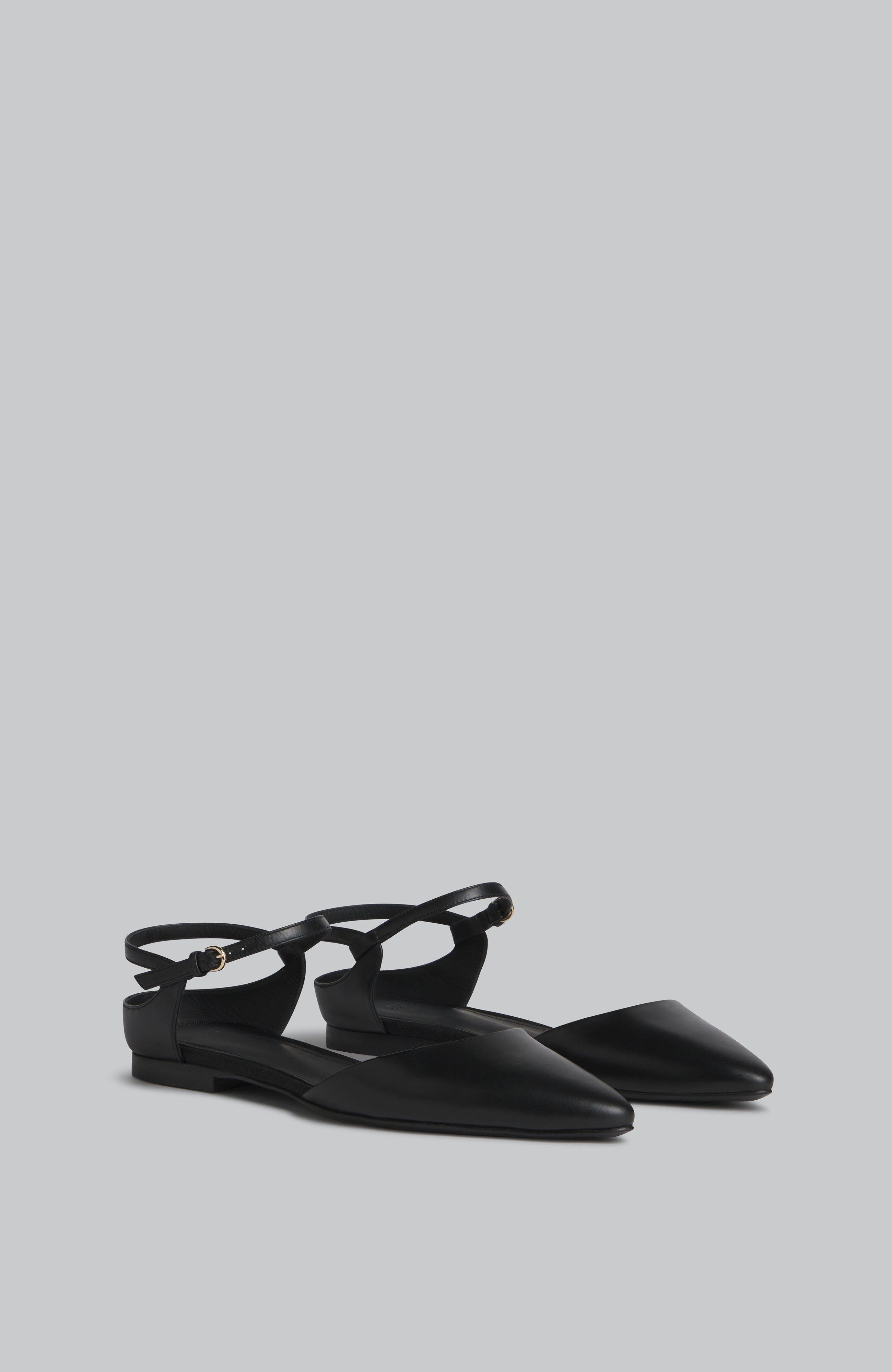 CO Slingback Pointed Toe Flat in Calfskin, Alternate, color, 