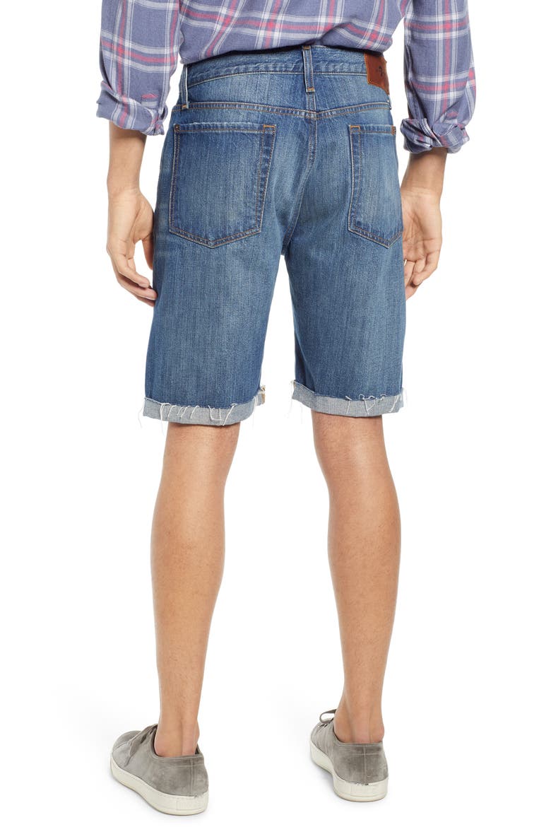 7 For All Mankind® Cutoff Denim Shorts, Alternate, color, LEGEND DESTROYED