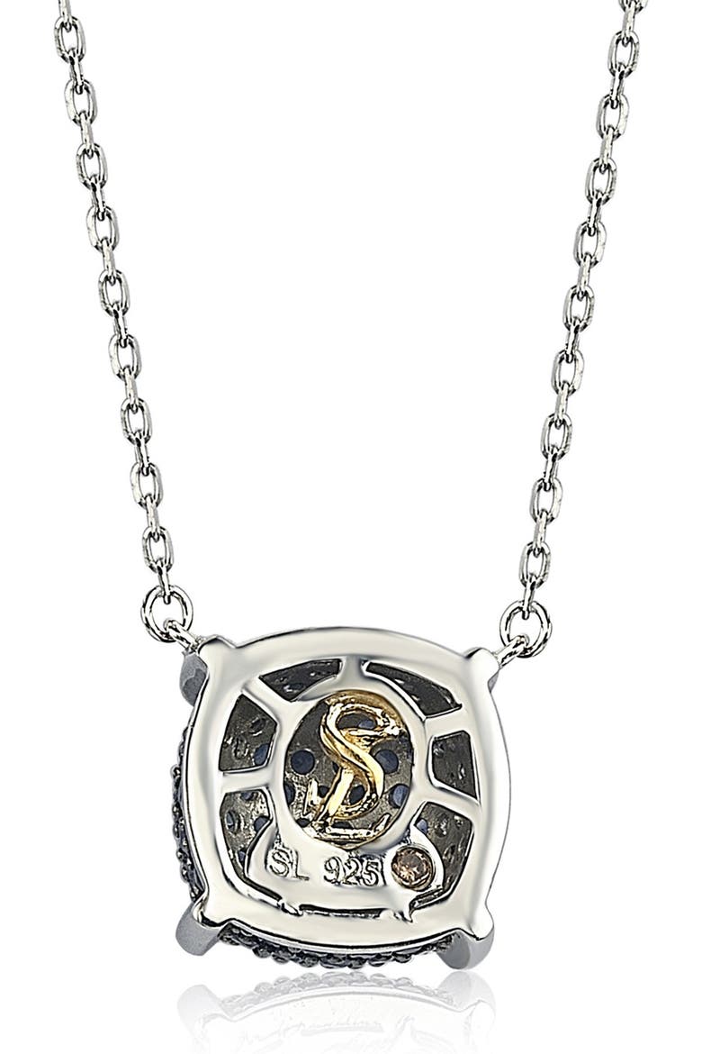 Pavé Sapphire Pendant Necklace, Alternate, color, BLUE
