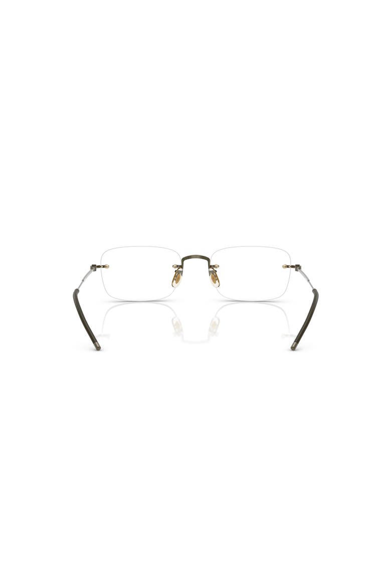 53mm Rectangle optical glasses, Alternate, color, Gold