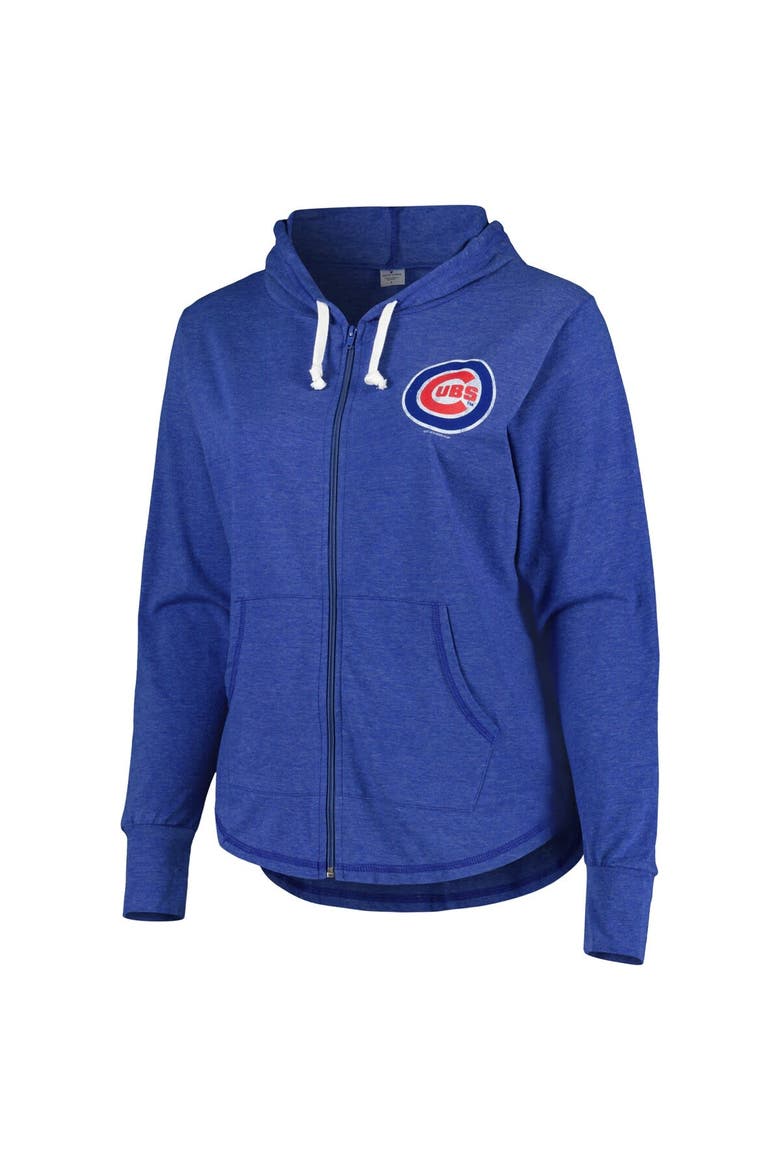 Women's Soft as a Grape Royal Chicago Cubs Plus Size Full-Zip Lightweight Hoodie Top, Alternate, color, Royal