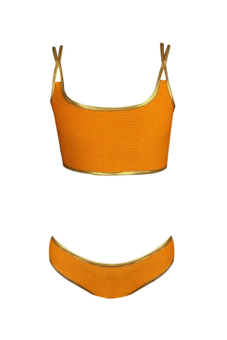 Kids' Cross Straps Two-Piece Bikini, Main, color, Orange