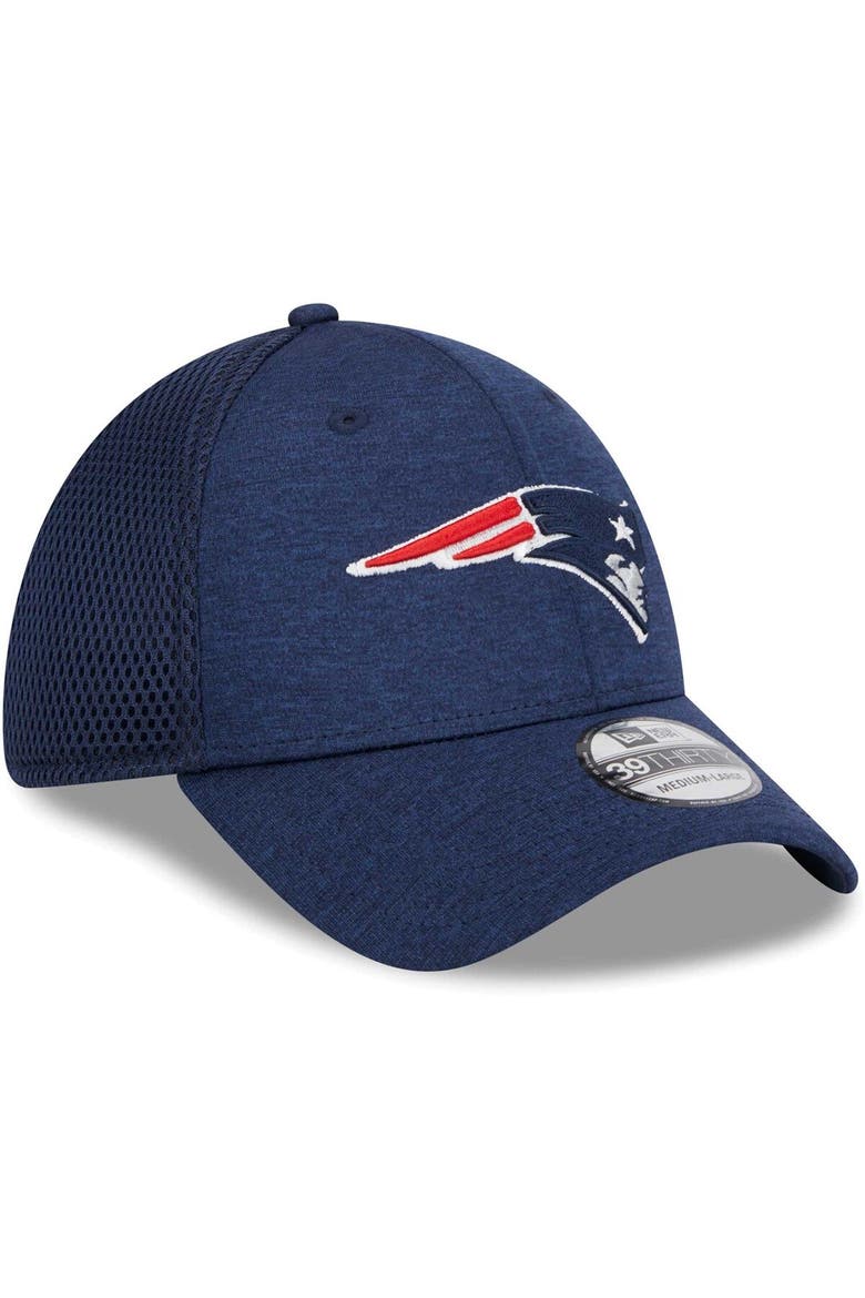 Men's New Era Navy New England Patriots Stripe 39THIRTY Flex Hat, Alternate, color, Navy