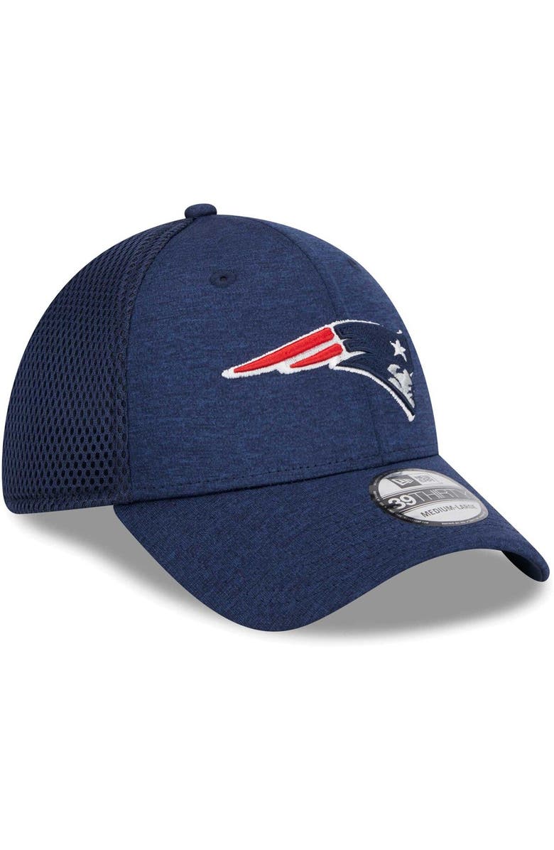 New Era Men's New Era Navy New England Patriots Stripe 39THIRTY Flex Hat, Alternate, color,