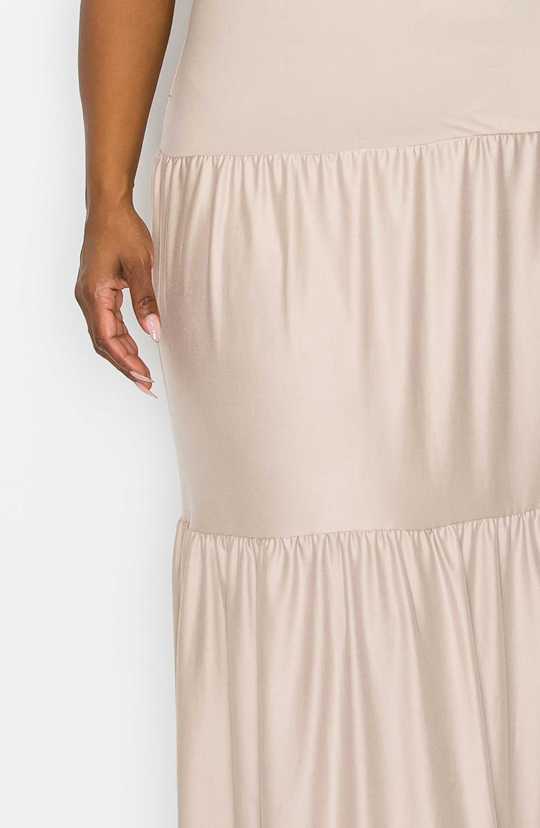 L I V D Jourdan Tiered Maxi Dress, Alternate, color, Taupe Dusty