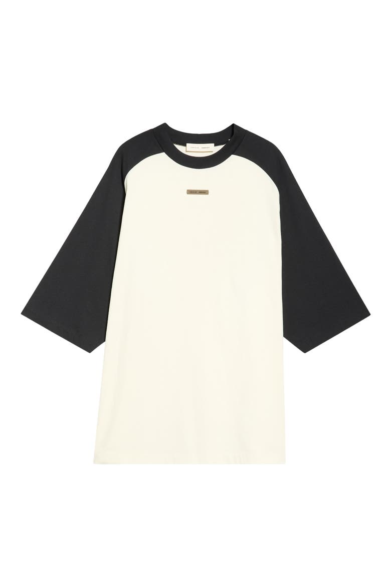Cotton Baseball T-Shirt, Alternate, color, IVORY BODY / BLACK