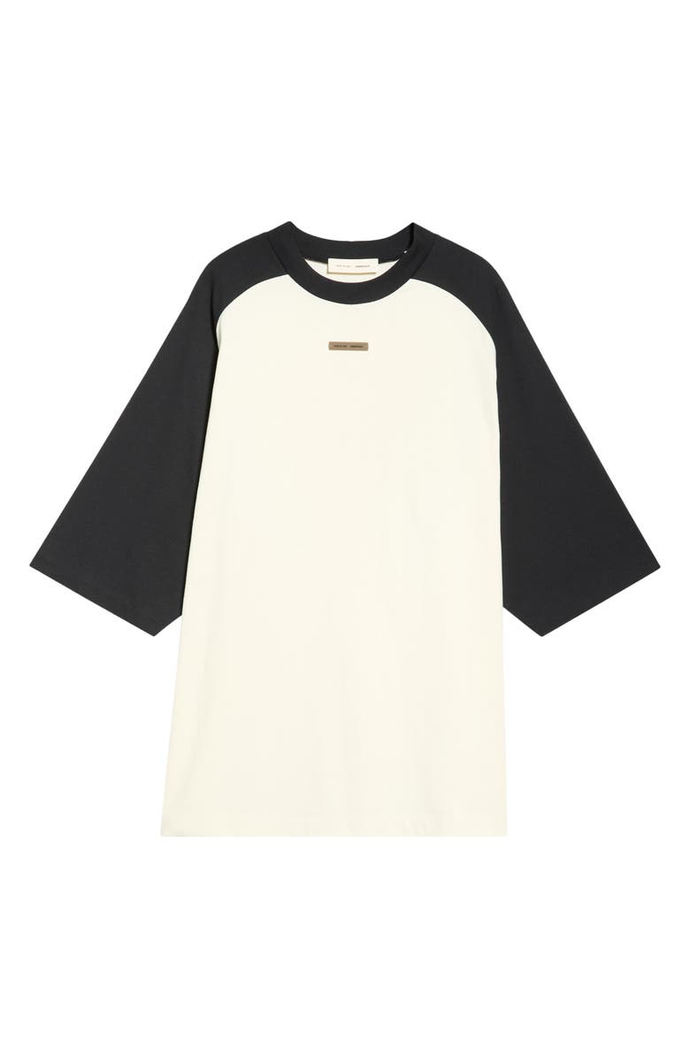 Fear of God Essentials Cotton Baseball T-Shirt, Main, color, Ivory Body / Black