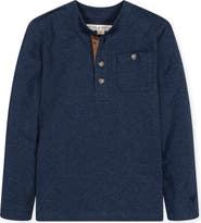 Hope & Henry Kids' Organic Long Sleeve Henley Pocket Tee