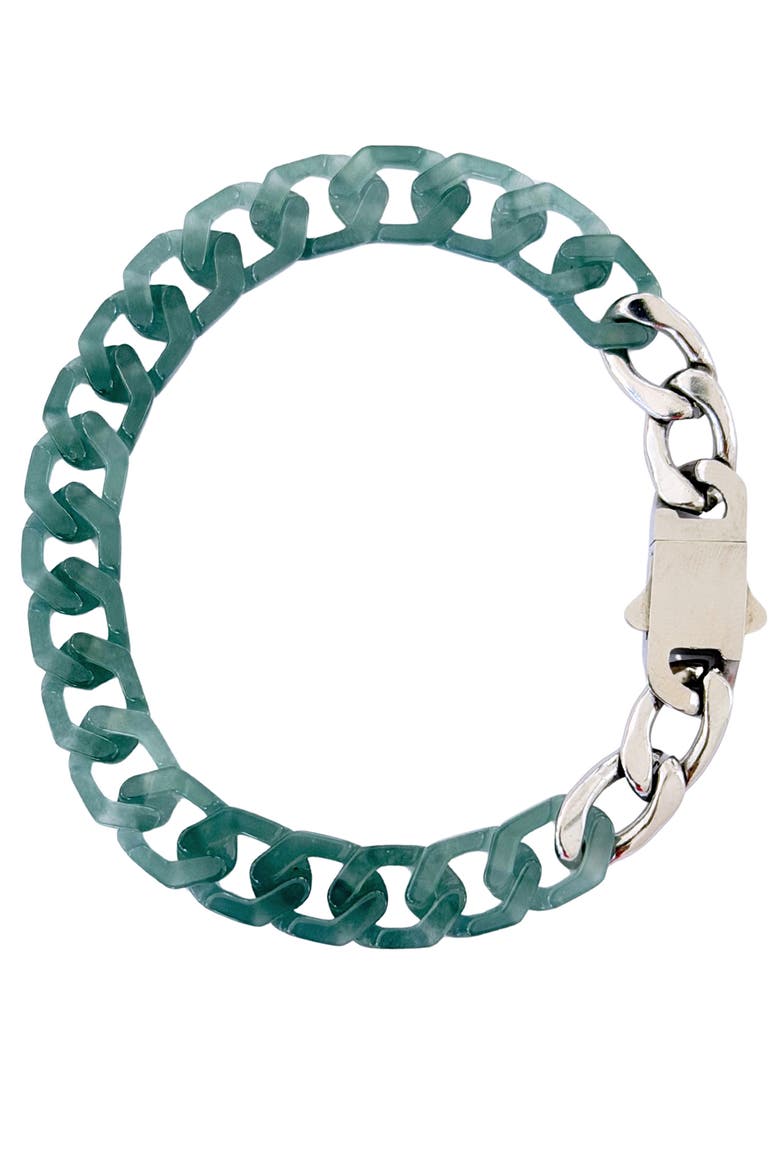 Men's Collection Cuban Link Jade Bracelet, Main, color, Blue