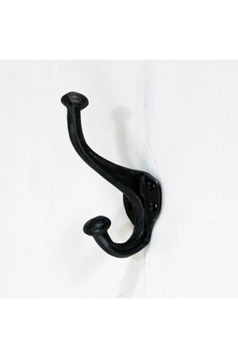 Metal 7.5 in. Black Classic Wall Hook, Main, color, Black