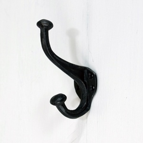 VIP Metal 7.5 in. Black Classic Wall Hook
