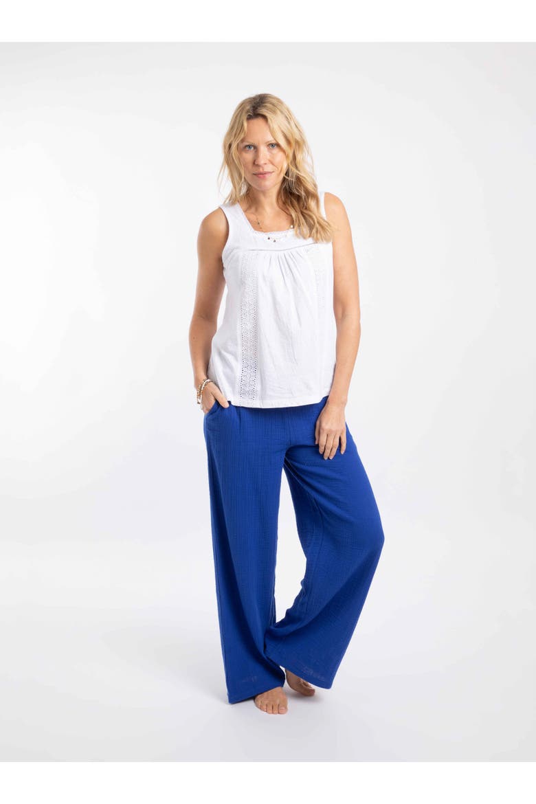 Chelle Square Neck Jersey Vest, Alternate, color, White