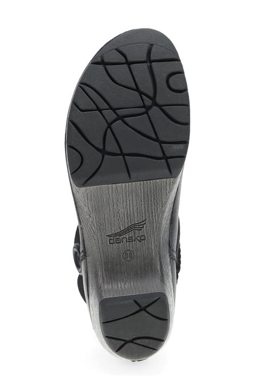 Dansko Lillith Genuine Shearling Trim Bootie In Black