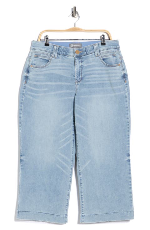 Wide Leg Crop Jeans (Plus)