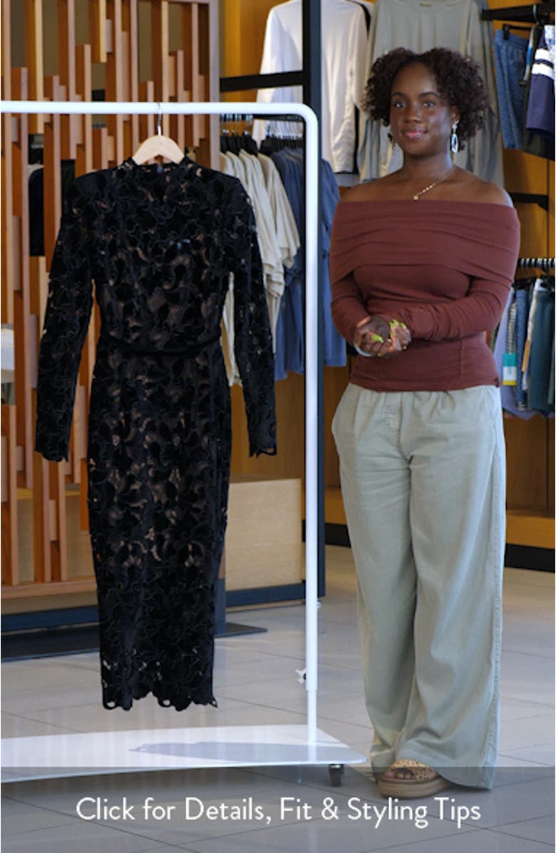 Long Sleeve Lace Cocktail Dress, sales video thumbnail