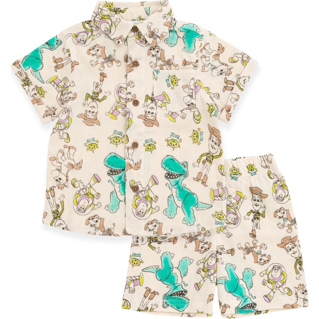 Disney Toy Story Button-down T-shirt & Shorts Set
