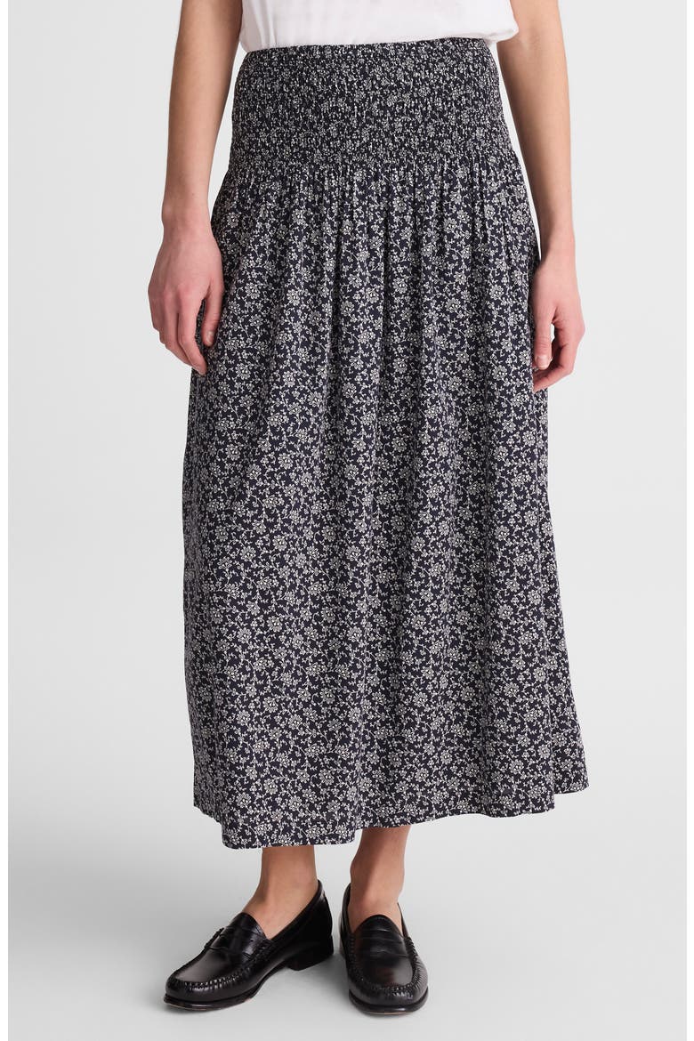 Floral Smocked Waist Midi Skirt (Women) | Nordstrom