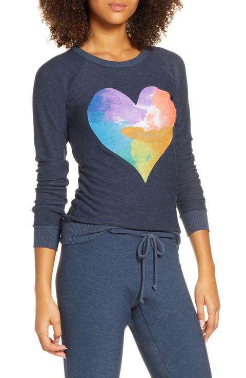 Rainbow Heart Cozy Pullover