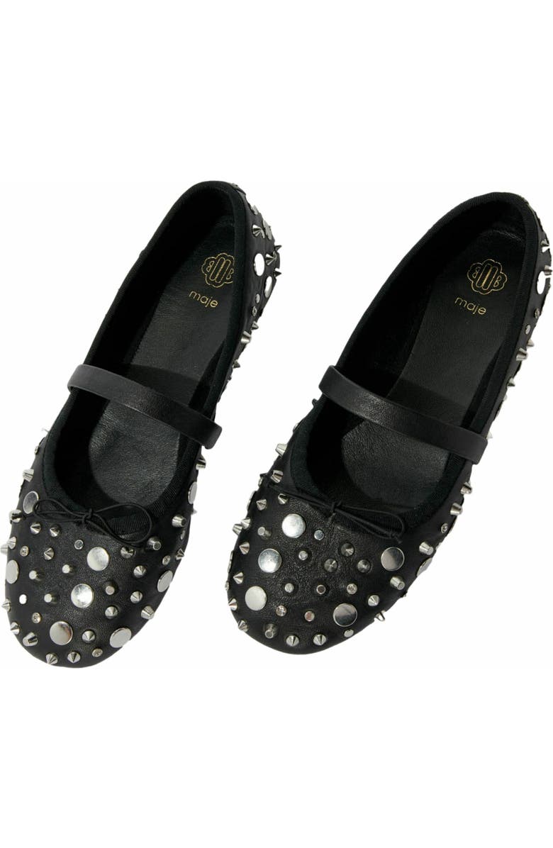 maje Studded ballet flats, Alternate, color,