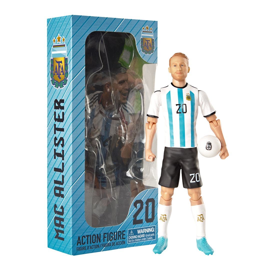Banbo Toys SOCKERS Argentina AFA Mac Allister 8" Collectible Soccer Action Figure in Blue 
