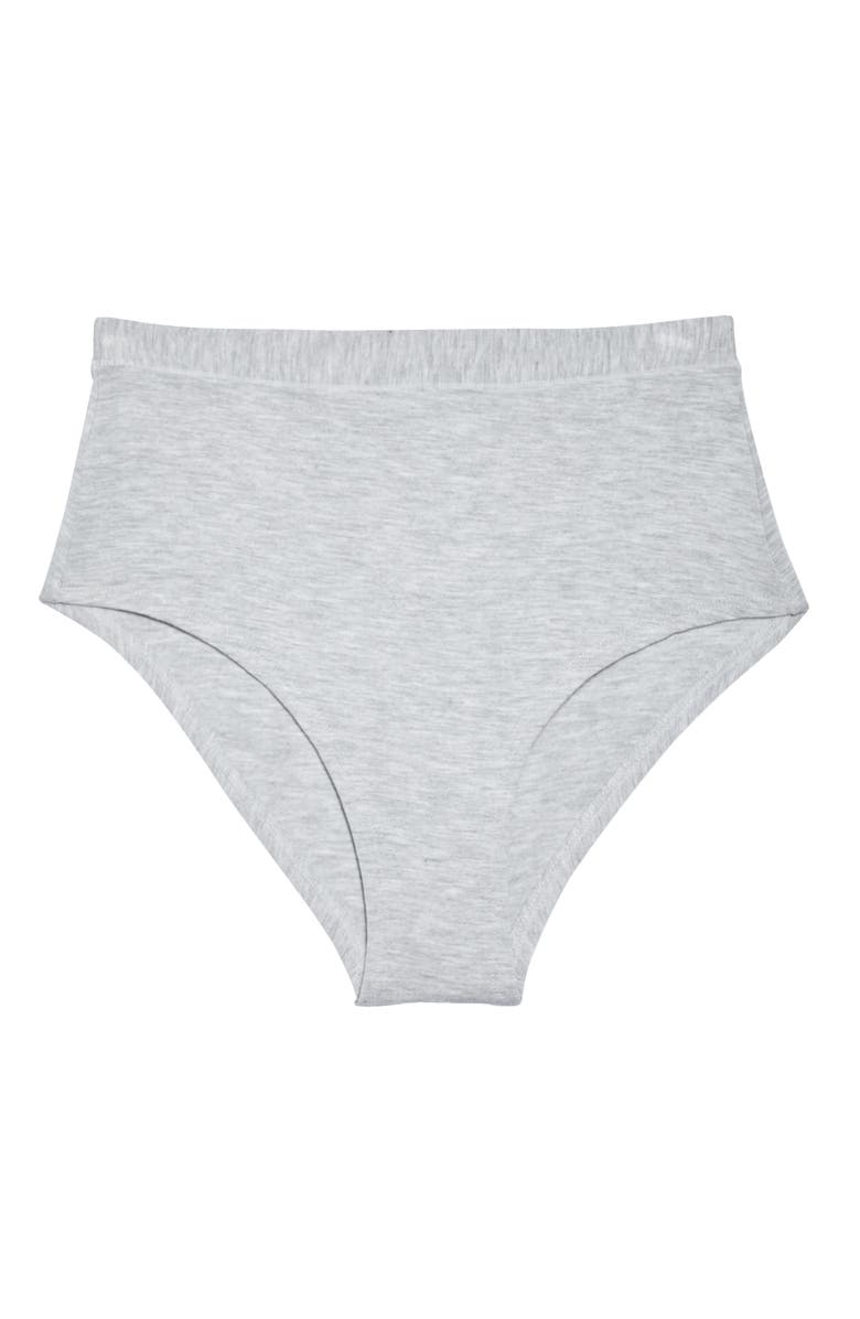 MeUndies FeelFree High Waist Briefs, Alternate, color, Heather Grey