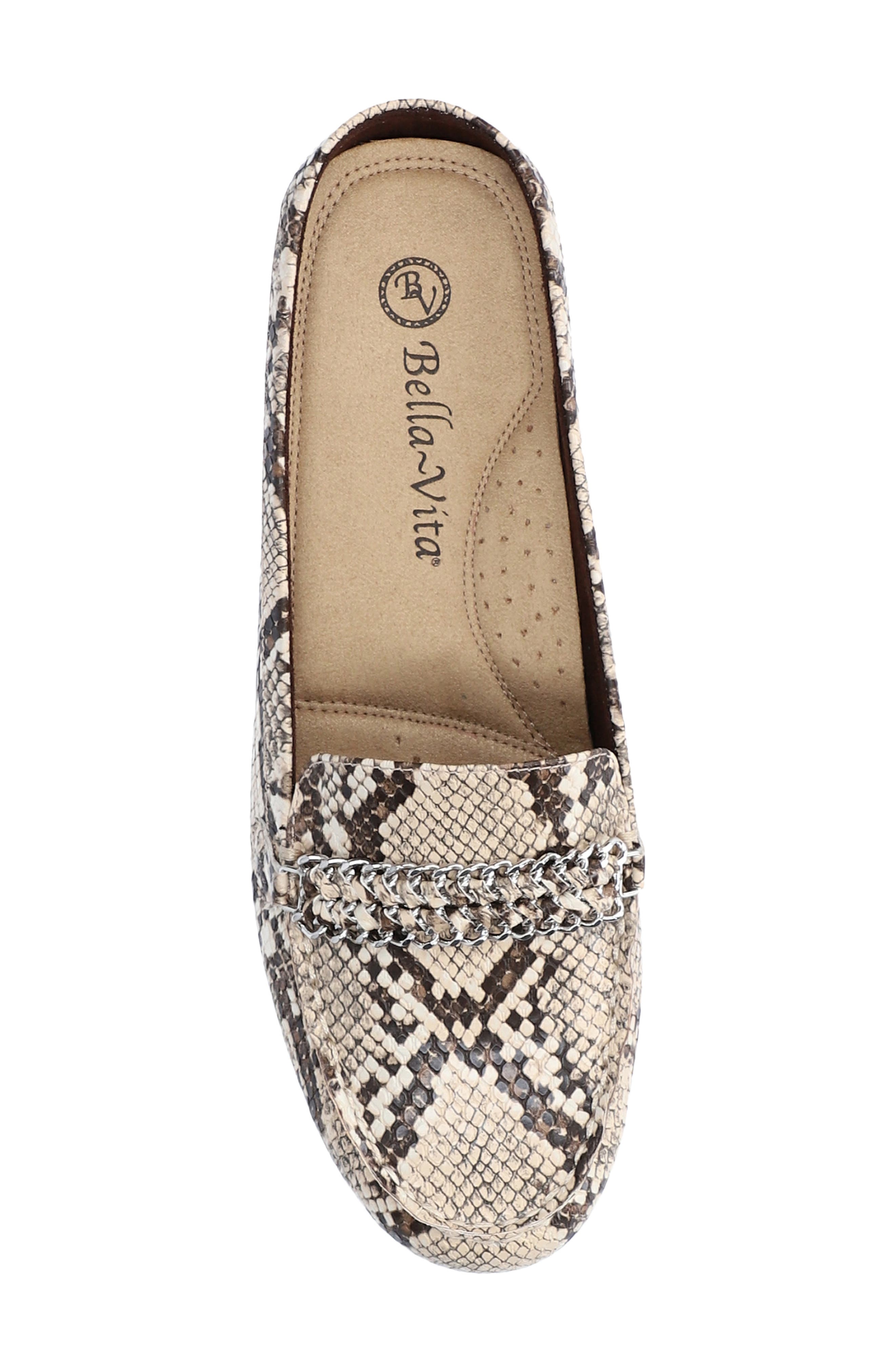 Lucinda Mule, Alternate, color, TAUPE SNAKE PRINT FAUX LEATHER