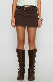 Princess Polly Nickei Mid Rise Denim Miniskirt