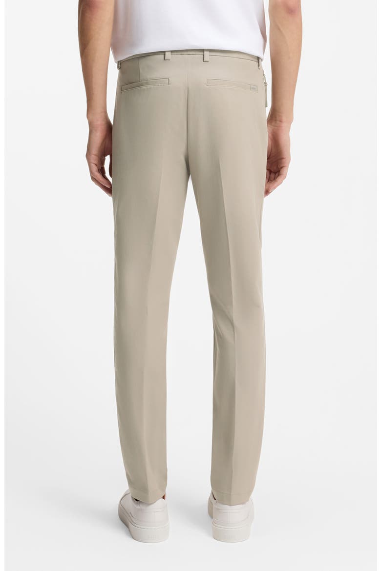 Kaiton Slim Fit Flat Front Stretch Cotton Blend Dress Pants, Alternate, color, BEIGE