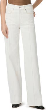 PAIGE Sasha Pintuck High Waist Wide Leg Jeans