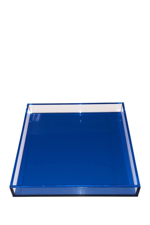 Neon Blue Square Tray