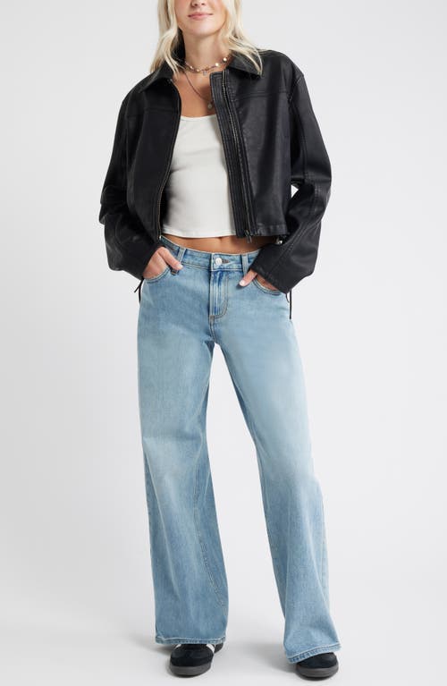 Bp. Low Rise Baggy Wide Leg Jeans In Blue