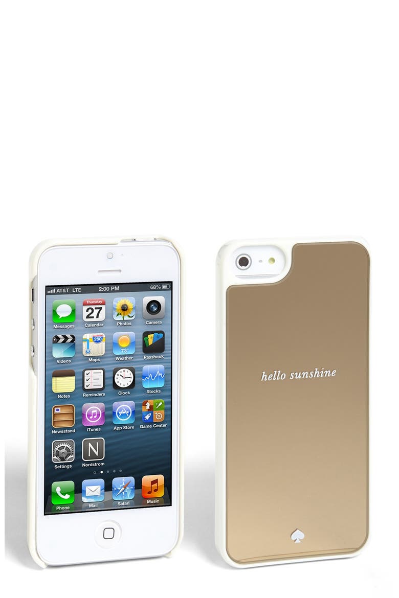 'hello sunshine' iPhone 5 & 5S case, Main, color, GOLD MIRROR