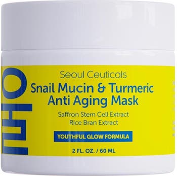Korean Skincare Snail Mucin & Turmeric Anti Aging Mask