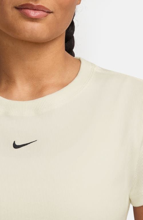 Nike Sportswear Rib Cotton Blend T-shirt In Neutral