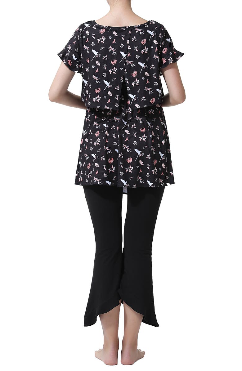 Kimi and Kai Angela Maternity/Nursing Pajamas, Alternate, color, Black