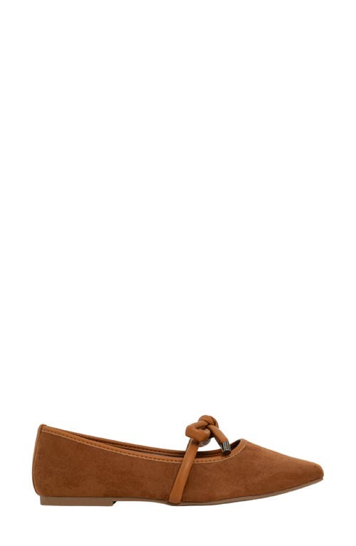 Shushop Adriana Square Toe Ballet Flat In Brown