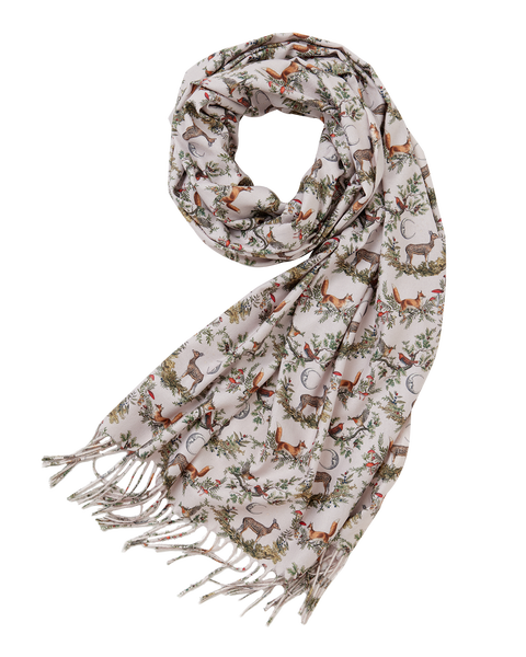 A Night's Tale Woodland Crystal Grey Heavy Weight Scarf