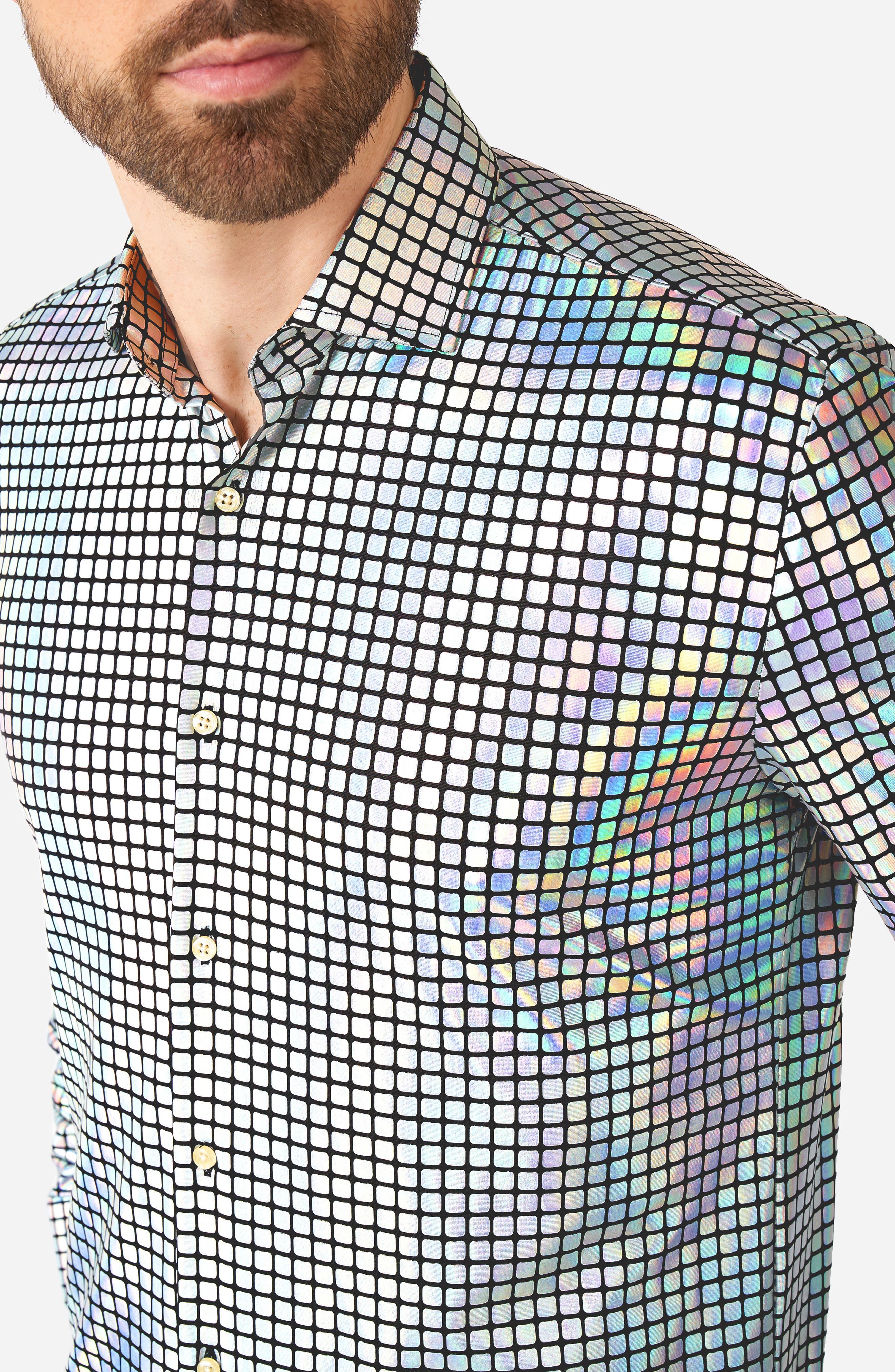 Discoballer Modern Tailored Fit Button-Up Shirt - image 2