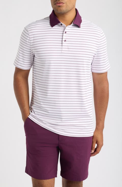 Herringbone Stripe Performance Polo