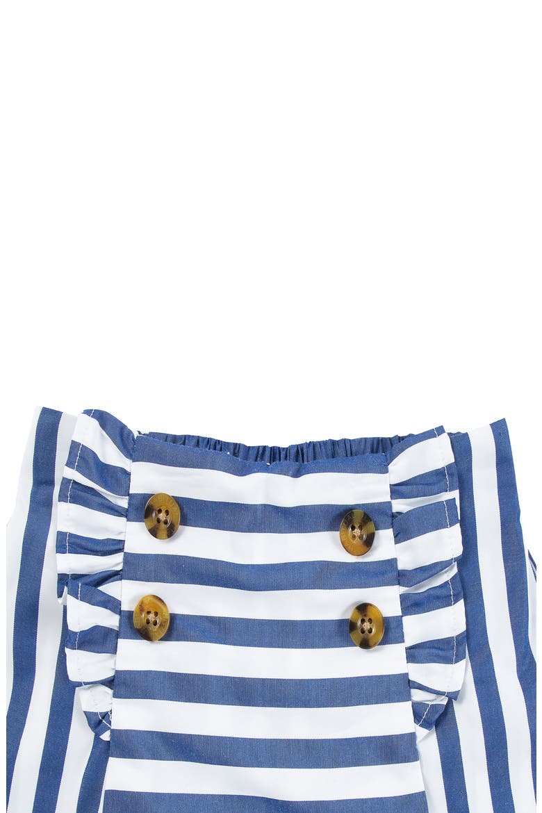 Kids' T-Shirt & Stripe Skort Set, Alternate, color, BLUE