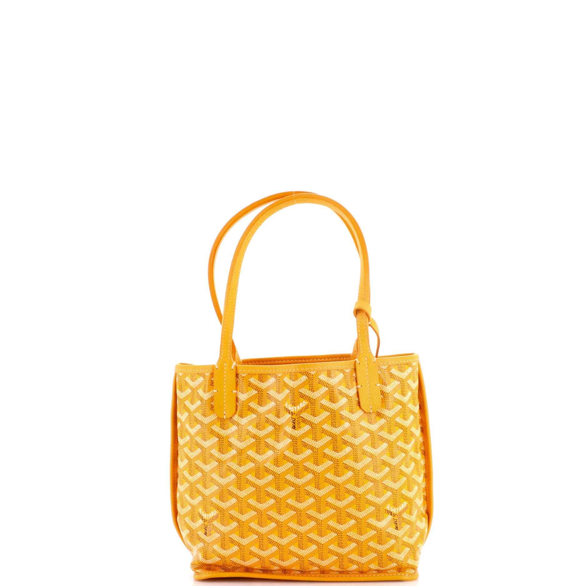 Pre-Owned Goyard Anjou Reversible Tote Coated Canvas Mini, Alternate, color, Yellow