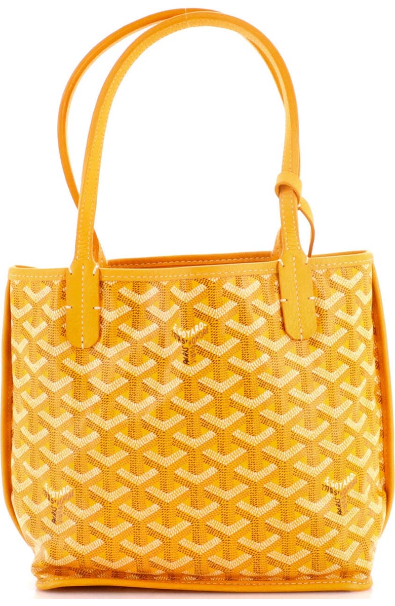 Pre-Owned Goyard Anjou Reversible Tote Coated Canvas Mini, Alternate, color, Yellow
