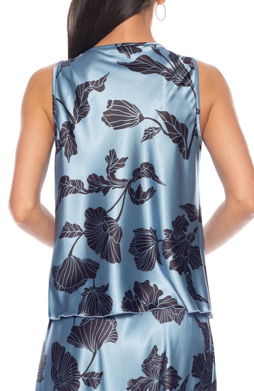 Tash And Sophie Floral Chain Strap Satin Top