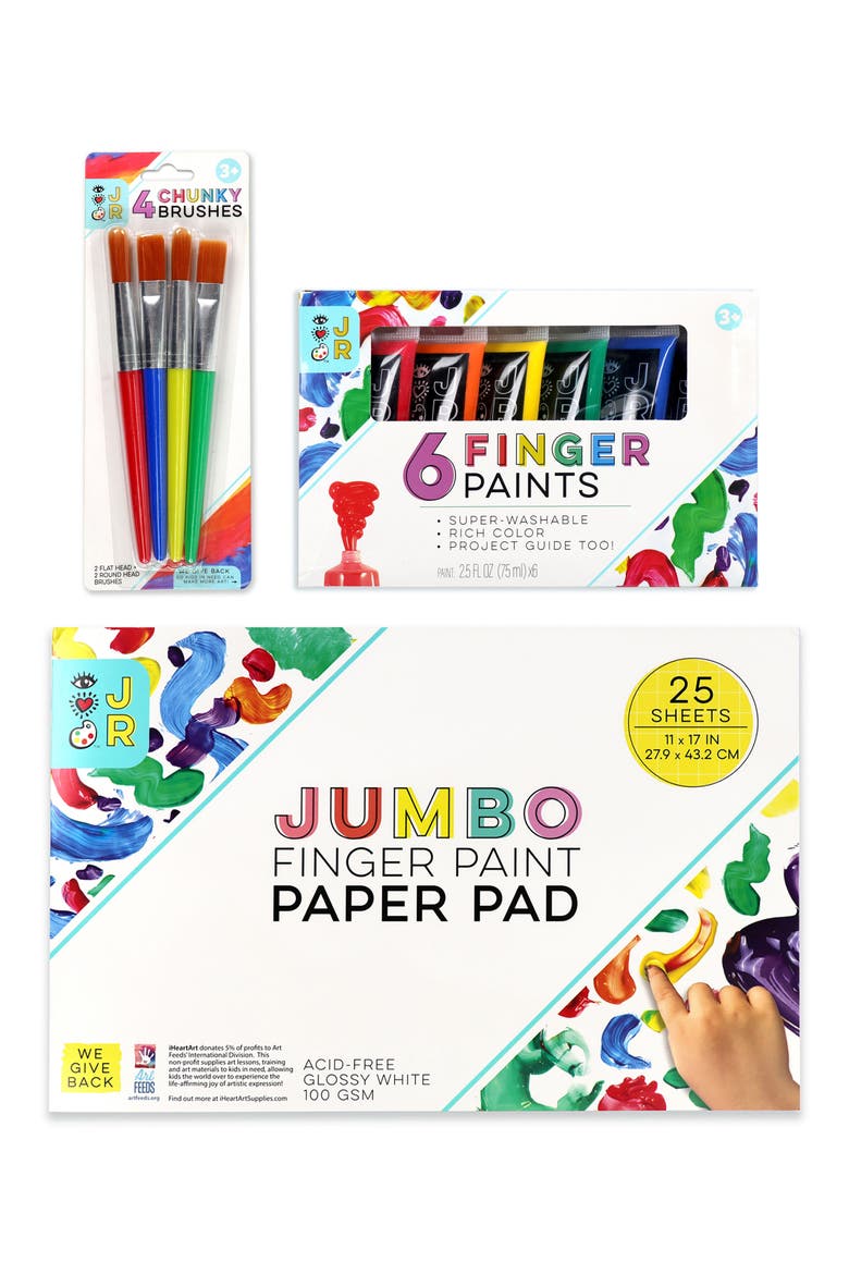 Junior Finger Painting Set, Main, color, MULTI