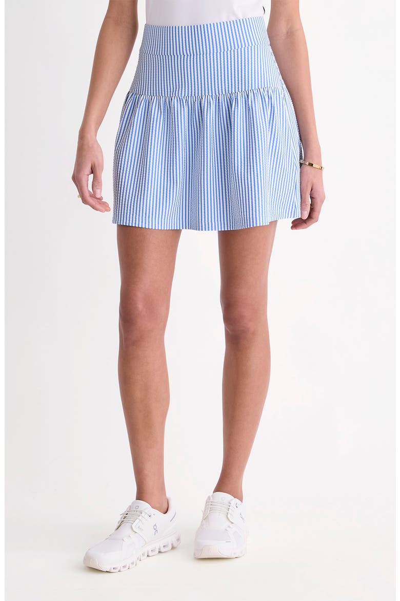 Flare Seersucker Miniskirt, Main, color, J947 STRIP