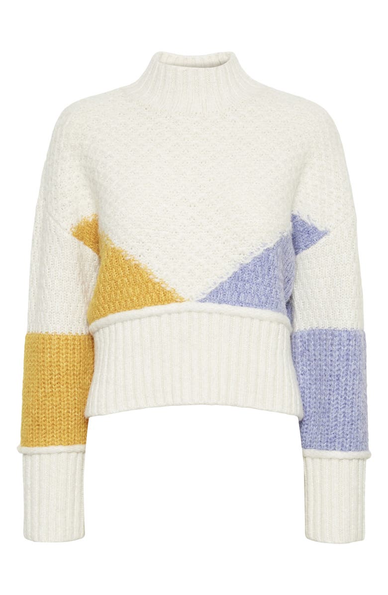 VERO MODA Bien Colorblock Recycled Polyester Blend Sweater, Alternate, color,