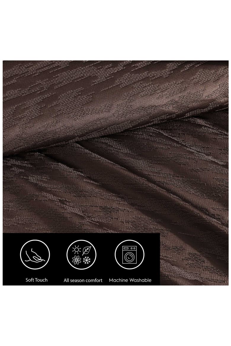 Illusion 3-Piece Comforter & Shams Set, Alternate, color, BITTERSWEET BROWN