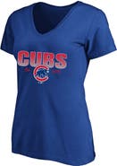 FANATICS Women's Profile Royal Chicago Cubs Plus Size Wordmark V-Neck T-Shirt