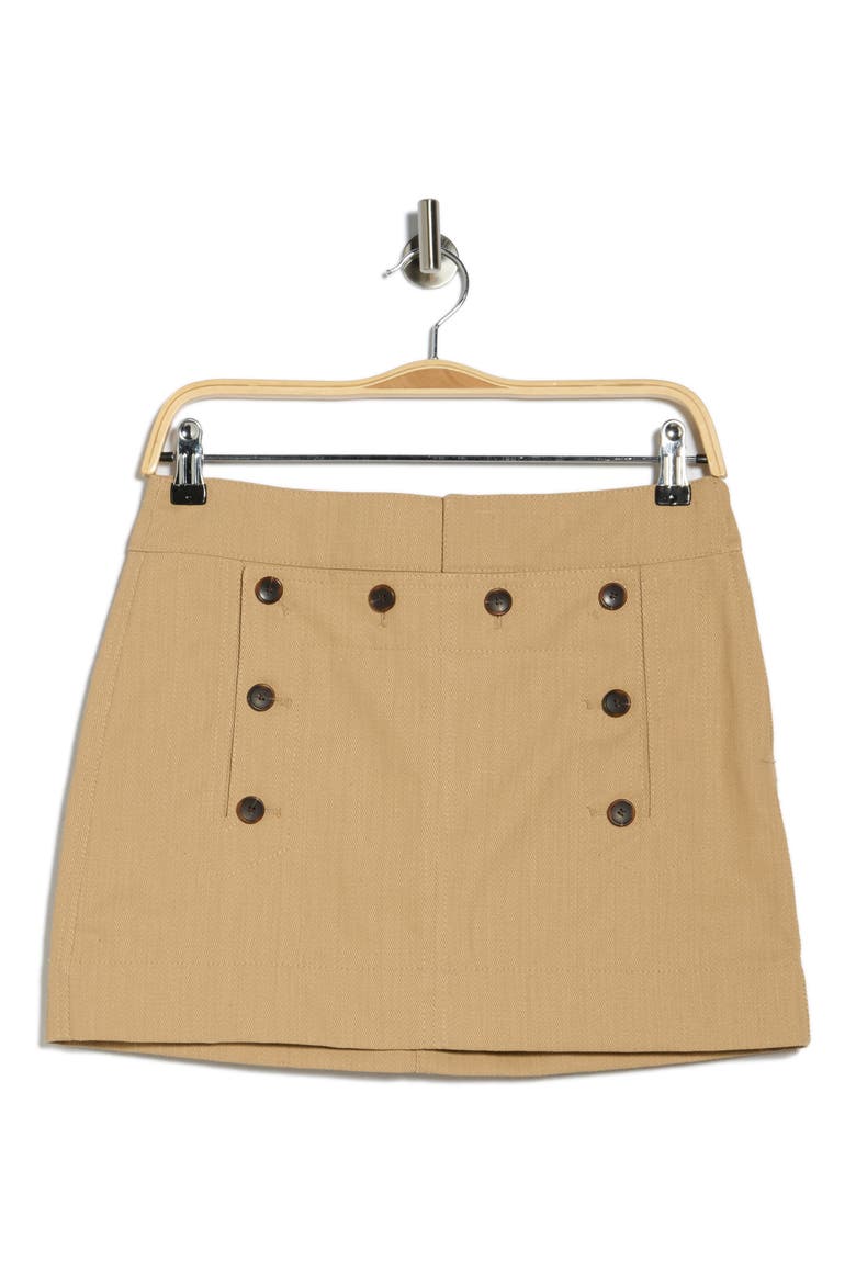 Elli Cotton & Linen Miniskirt, Alternate, color, DESERT BEIGE