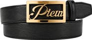 PHILIPP PLEIN Plein Signature Log Leather Belt Men